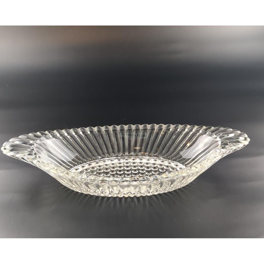 Vtg Banana Split Glass Boats 9"x4" Relish Dish Pair Unmarked Jeannette Style MCM - Picture 5 of 6